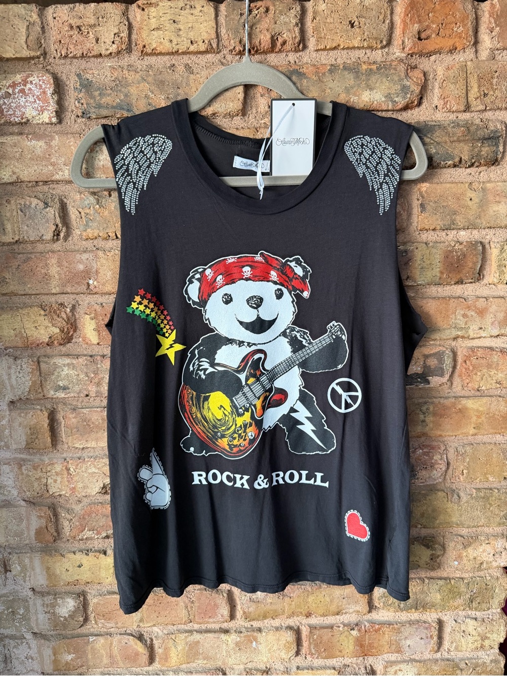 Lauren Moshi Rock Bear Muscle Tee